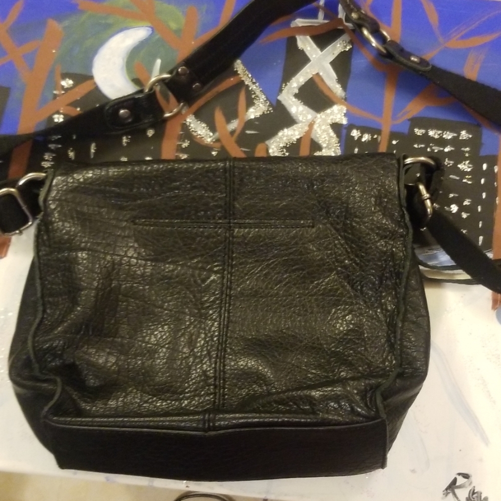 Leather studded like new cross body bag